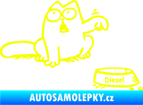 Samolepka Dolej diesel - pravá Fluorescentní žlutá
