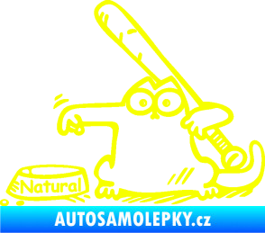 Samolepka Dolej natural levá Fluorescentní žlutá