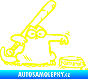 Samolepka Dolej natural pravá Fluorescentní žlutá