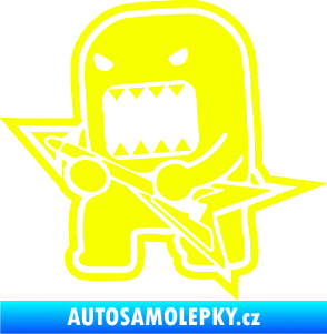Samolepka Domo 004 levá rocker Fluorescentní žlutá