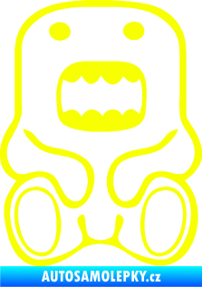 Samolepka Domo 006 sedí Fluorescentní žlutá