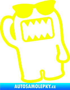 Samolepka Domo 012 levá s brýlemi Fluorescentní žlutá