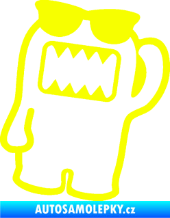 Samolepka Domo 012 pravá s brýlemi Fluorescentní žlutá