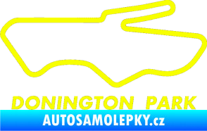 Samolepka Okruh Donington Park Fluorescentní žlutá