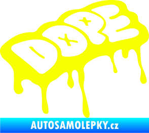 Samolepka Dope Fluorescentní žlutá