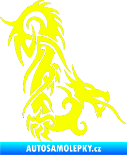 Samolepka Dragon 007 pravá Fluorescentní žlutá