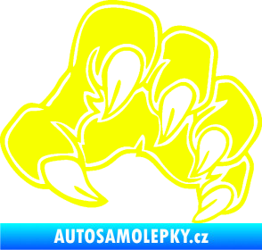 Samolepka Drápy 001 pravá Fluorescentní žlutá
