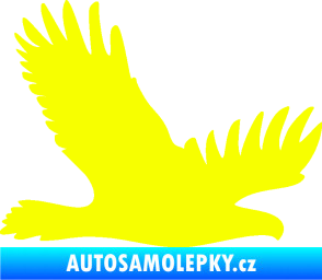Samolepka Dravec na sklo 004 pravá Fluorescentní žlutá