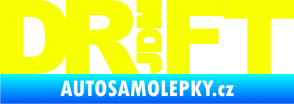 Samolepka Drift 008  nápis JDM Fluorescentní žlutá