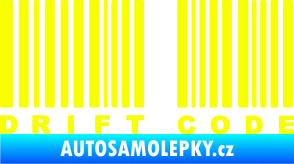 Samolepka Drift code Fluorescentní žlutá