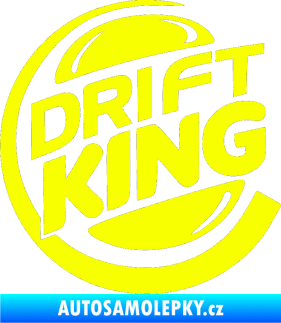 Samolepka Drift king Fluorescentní žlutá