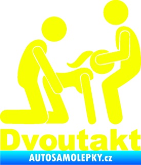 Samolepka Dvoutakt pravá Fluorescentní žlutá