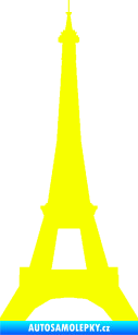 Samolepka Eifelova věž 001 Fluorescentní žlutá