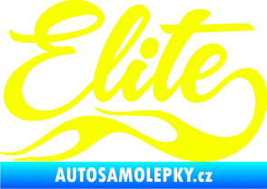 Samolepka Elite nápis Fluorescentní žlutá