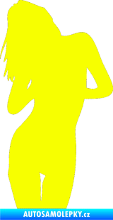 Samolepka Erotická žena 001 levá Fluorescentní žlutá