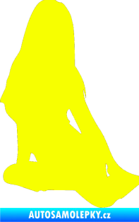 Samolepka Erotická žena 004 levá Fluorescentní žlutá