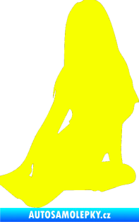 Samolepka Erotická žena 004 pravá Fluorescentní žlutá