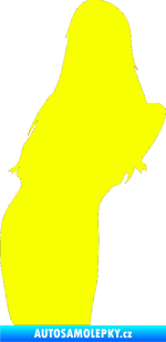 Samolepka Erotická žena 005 levá Fluorescentní žlutá