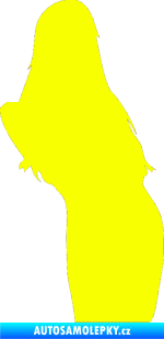 Samolepka Erotická žena 005 pravá Fluorescentní žlutá