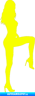 Samolepka Erotická žena 006 pravá Fluorescentní žlutá