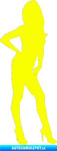 Samolepka Erotická žena 007 pravá Fluorescentní žlutá
