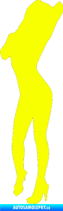 Samolepka Erotická žena 008 levá Fluorescentní žlutá