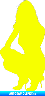 Samolepka Erotická žena 009 levá Fluorescentní žlutá