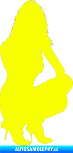 Samolepka Erotická žena 009 pravá Fluorescentní žlutá