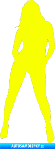 Samolepka Erotická žena 011 levá Fluorescentní žlutá