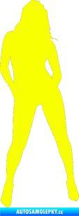 Samolepka Erotická žena 011 pravá Fluorescentní žlutá
