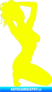 Samolepka Erotická žena 012 pravá Fluorescentní žlutá