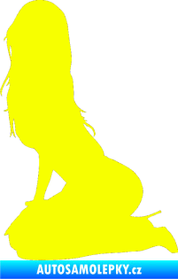 Samolepka Erotická žena 013 levá Fluorescentní žlutá