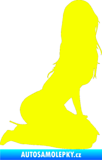 Samolepka Erotická žena 013 pravá Fluorescentní žlutá