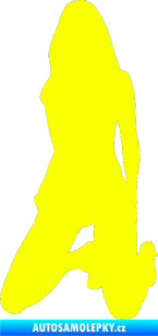 Samolepka Erotická žena 014 levá Fluorescentní žlutá