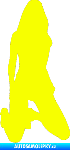Samolepka Erotická žena 014 pravá Fluorescentní žlutá