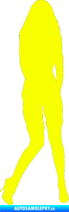Samolepka Erotická žena 015 pravá Fluorescentní žlutá