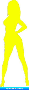 Samolepka Erotická žena 017 levá Fluorescentní žlutá