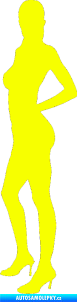 Samolepka Erotická žena 019 levá Fluorescentní žlutá