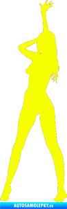 Samolepka Erotická žena 021 levá Fluorescentní žlutá