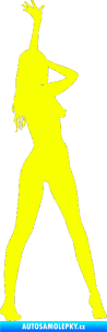Samolepka Erotická žena 021 pravá Fluorescentní žlutá