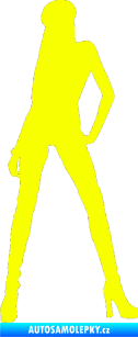 Samolepka Erotická žena 022 levá Fluorescentní žlutá