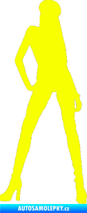 Samolepka Erotická žena 022 pravá Fluorescentní žlutá