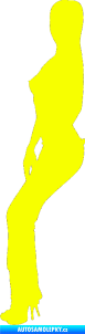 Samolepka Erotická žena 023 levá Fluorescentní žlutá
