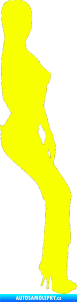 Samolepka Erotická žena 023 pravá Fluorescentní žlutá