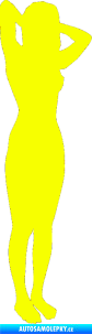Samolepka Erotická žena 024 pravá Fluorescentní žlutá