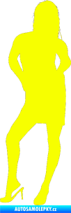 Samolepka Erotická žena 026 levá Fluorescentní žlutá