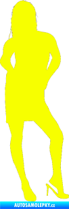 Samolepka Erotická žena 026 pravá Fluorescentní žlutá