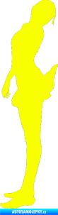 Samolepka Erotická žena 027 levá Fluorescentní žlutá