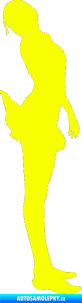 Samolepka Erotická žena 027 pravá Fluorescentní žlutá
