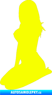 Samolepka Erotická žena 032 levá Fluorescentní žlutá